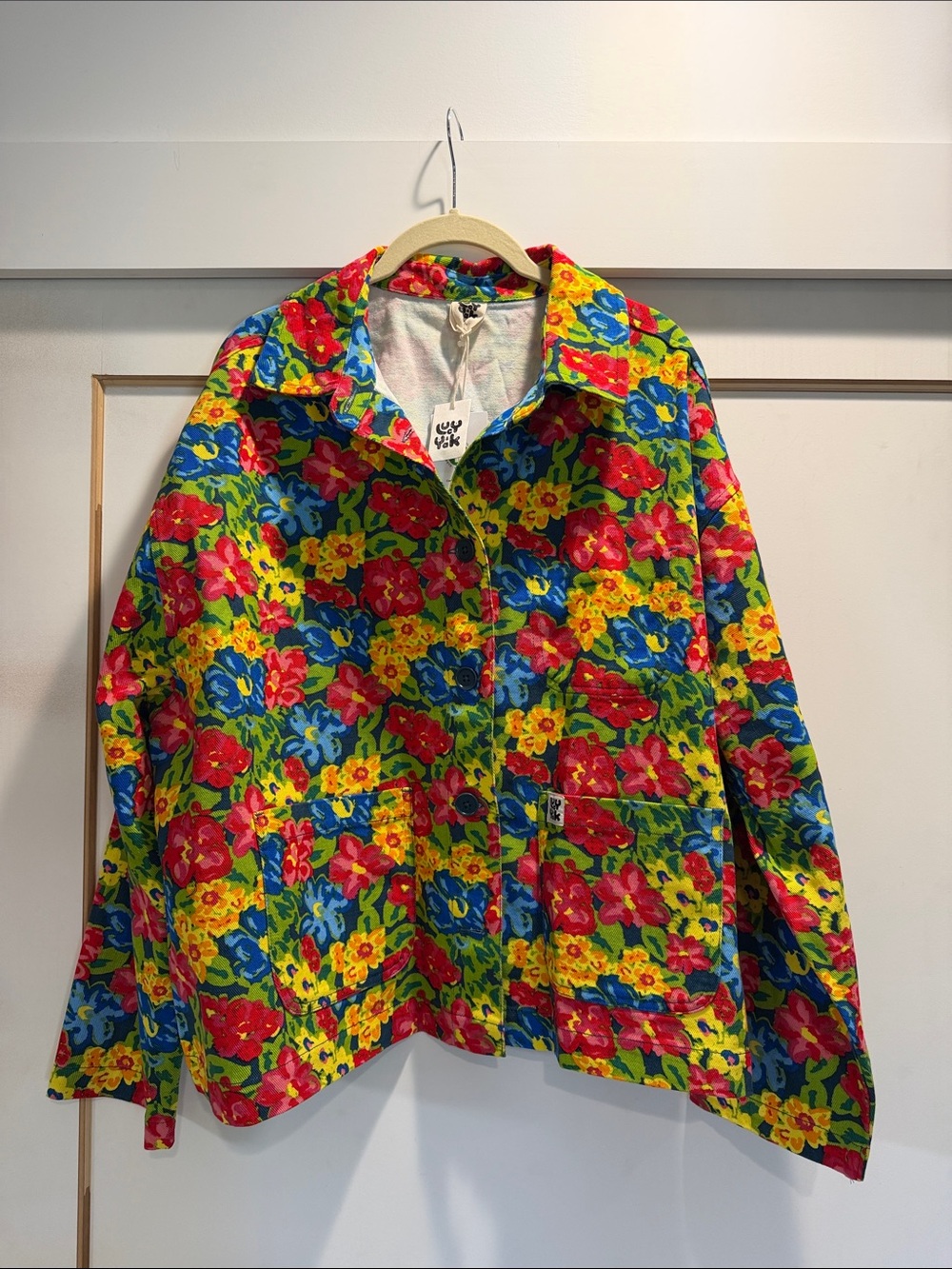 Lucy and Yak - Vibrant Floral Women's Jacket - Multi-Color